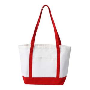 Bolsa de lona de algodón con logotipo personalizado, bolsa de compras de lona con bolsillo para eventos - Product Image 1