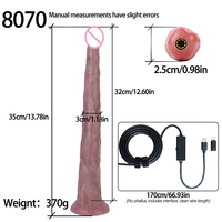 SXXY Caméra endoscopique HD 3MP de 35 cm de long, Plug anal ultra réaliste, Godemiché anal géant, Jouet sexuel, Dilatateur anal avec visualisation en temps réel pour hommes et femmes