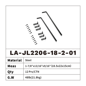 Stock local US, lot de 2 barres de porte battante robustes en métal de 18 pouces, neuves, en acier Gates, revêtement PVC noir, style moderne - Product Image 5