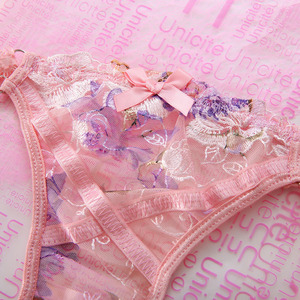 New Deep Love Transparent Lingerie Luxury <b>Sexy</b> Women <b>Set</b> Bridal Floral Lace Embroidery Ruffle Garter Lingerie <b>Set</b> - Product Image 6