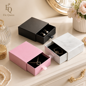 Elegant Drawer Style Jewelry Gift <b>Box</b> with Ribbon Pull for Premium Jewelry Packaging <b>rings</b> earrings necklaces and gift store - Product Image 1