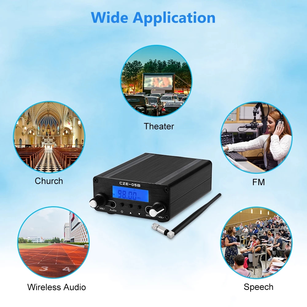 Signstek ST-05B　FMトランスミッター送信機ラジオ受信機5台セット Signstek ST-05B FMトランスミッター送信機ラジオ受信機5台セット