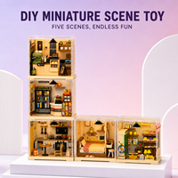 Kit de maison de poupée miniature DIY, jouet de conception de petite maison, maison miniature enchantée, maison de poupée moderne, jouets de puzzle, kit de modélisme