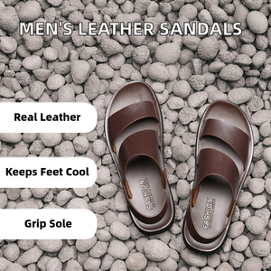 Zapatos de Hombre, Primavera/Verano 2026, Nuevas Sandalias de Cuero Genuino, Pantuflas Abiertas, Versátiles, de Doble Uso, Casuales, para Playa y Aire Libre - Product Image 3