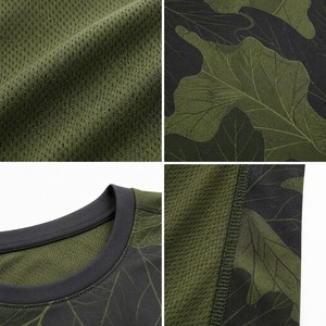 Completo Kit <span class=keywords><strong>Calcio</strong></span> 2026 Camouflage Foglie Forestali Verde Personalizzabile - Maglia e Pantaloncini Traspiranti con Sublimazione Totale per <span class=keywords><strong>Squadre</strong></span> - OEM - Product Image 3