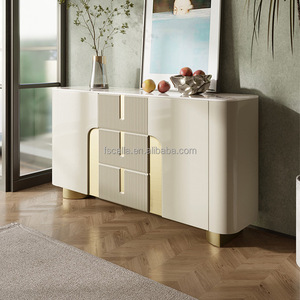 Luxe haut de gamme crème bois marbre buffet armoire arche tiroir buffet vaisselle moderne cuisine salle à manger meubles thé armoires - Product Image 3