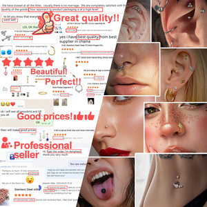 Toposh Fashion Bijoux de piercing interne en titane ASTM F136 pour femmes : labrets, clous d'<span class=keywords><strong>oreille</strong></span> et anneaux de nez - Product Image 6