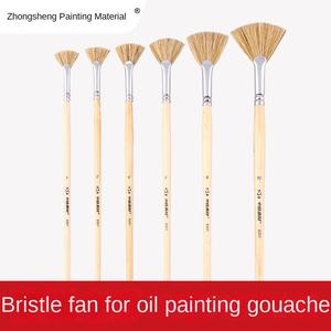 Zhongsheng stylo éventail simple queue de poisson pour <span class=keywords><strong>pinceau</strong></span> à huile Gouache <span class=keywords><strong>aquarelle</strong></span> peinture brosse à poils d'éventail Durable - Product Image 5