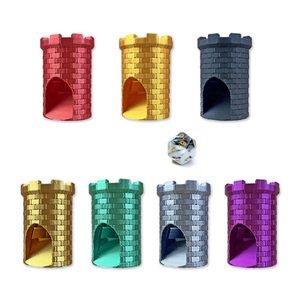 Torre de Dados Castle D20, Impresa en 3D, Accesorio Retro para Juegos de Mesa, Rodador de Dados Portátil para DND, RPG, TRPG y Campañas - Product Image 1