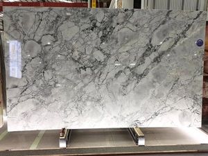 Quartzite gris Calacatta de style industriel pour revêtement mural de villa, sol, salle de bain, pierre de marbre polie, design graphique - Product Image 2