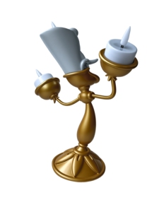 La Belle et la Bête Lumière Candelabre LED en Résine Dorée, Porte-Bougie pour Décoration Intérieure et Cadeau Cosplay - Product Image 6