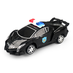 MJ TOYS Jouets électriques transformables en une seule touche 2 en 1 Robots Jouets Voiture de police télécommandée pour enfants avec lumière et musique - Product Image 3