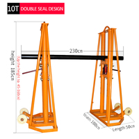 Cric de tambour de câble souterrain 5T charge lourde enrouleur de câble hydraulique ascenseurs support d'enrouleur de câble payant élévateur de tambour
