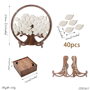 Nhà Máy Trực Tiếp Cá Nhân Đám Cưới Mộc Mạc Cuốn Sách Khách Ký Chất Lượng Cao Gia Đình Cây Món Quà Cưới Cho Các Cặp Vợ chồng - Product Image 3