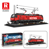 Ensembles de blocs de construction drôle Reobrix 66019 bricolage construire Rail Train ensemble Abs bloc Mini Figure en plastique construction jouets enfants jouets