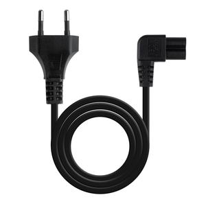 Cable de alimentación acodado CEE 7/16/M-C7/H negro de 3.0 m, ideal para conectar dispositivos eléctricos y garantizar una - Product Image 1