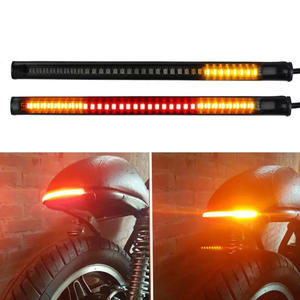 Flexible <span class=keywords><strong>LED</strong></span> <span class=keywords><strong>moto</strong></span> barre de lumière <span class=keywords><strong>bande</strong></span> queue clignotant queue arrière frein Stop ampoule lampe frein lumière 2835 3014 48 SMD double couleur - Product Image 4