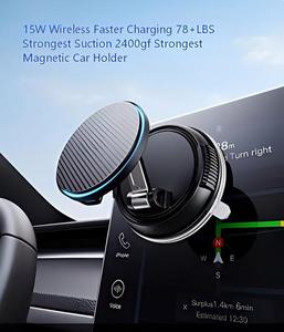 Personnalisable pour <span class=keywords><strong>voiture</strong></span> : <span class=keywords><strong>Chargeur</strong></span> sans fil 15W |   360 °   Rotation |   Aimant 2400gf testé aux températures extrêmes 12H |   Assurance d'approvisionnement à long terme - Product Image 1
