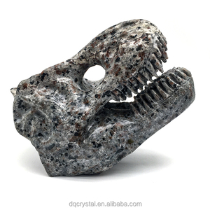 Calavera de dinosaurio Yooperlite natural al por mayor Calavera de Cristal UV hecha a mano calavera granate calaveras artesanales para decoración y venta - Product Image 2