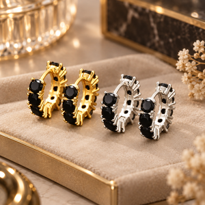 Orecchini a Cerchio Rotondi per Donne, Accessori Classici per Uso Quotidiano - Product Image 1