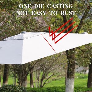 Parasol romain personnalisable en aluminium pour extérieur, abri solaire de jardin, parasol de plage - Product Image 3