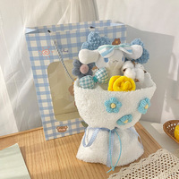 Songshan jouets en gros fleurs décoratives personnalisées cadeau de Saint Valentin lapin chien en peluche cadeaux d'anniversaire pour les filles