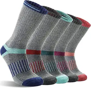 Merino Wool Hiking Socks Warm Thermal Cozy Cushioned Moisture Wicking Winter Boot Socks