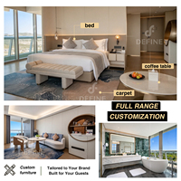 Meubles d'hôtel modernes de luxe, ensembles complets de chambres à coucher, suites de chambres d'hôtel 5 étoiles personnalisées, ensemble de meubles de chambre d'hôtel sur mesure