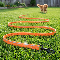 NOVIPET Laisse de dressage longue pour chien en PVC réfléchissant, imperméable avec bande réfléchissante pour la marche nocturne, le camping en plein air, laisse pour animaux de compagnie