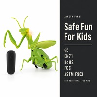 Robot jouet Mantis priant télécommandé, insecte robot réaliste avec yeux lumineux, cadeau d'anniversaire pour enfants, jouet STEM, OEM