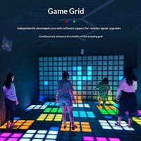 Jeu de grille de saut transfrontalier à carreaux, éclairage interactif LED pour salle d'évasion, tuiles lumineuses au sol, multijoueur, mouvement parent-enfant, ABS