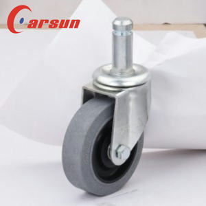 Industrial Casters Medium Duty 2.5/3/4/5Inch Polyurethane/<b>Nylon</b> Grip Ring Stem Brake 150mm Wheel Rigid Swivel Thread Guards - Product Image 6