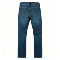 Celana Jeans Pria Katun Spandex Flex Regular Fit Lima Kantong Denim Klasik Serbaguna Kasual