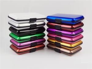 Porte-cartes en métal aluminium coloré, étanche, pour cartes d'identité, cartes de crédit, portefeuille pour hommes et femmes - Product Image 5