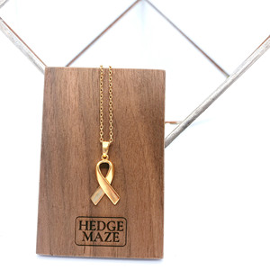 Collana Dorata S925 con Nastri di Consapevolezza - Product Image 3