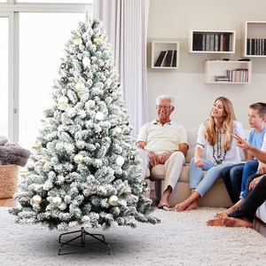Arbre de noël <span class=keywords><strong>artificiel</strong></span> floqué, blanc neige, 150cm, 180cm, 210cm, 240cm - Product Image 1