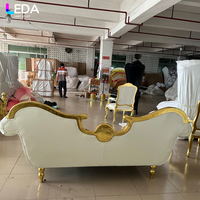 LEDA Chaise de mariage luxueuse et dorée, canapé de style trône, chaise extra-large à vendre