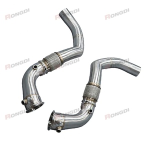 2022 Superior Quality Downpipe for BMW X53 X6M F95 F96 4.4T S63 Exhaust Pipes Diameter Reducing Straight Downpipe - Product Image 1