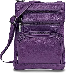 Wholesale Design Shoulder Crossbody Bag Women Genuine Leather Phone Purse Sling Bag Purple Color Car Key Crossbody Shoulder Bag