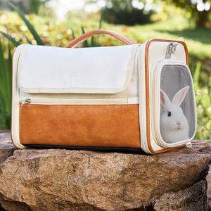 <b>Pet</b> <b>Carrier</b> Luxury Elegant Fashion Classic Leather Adjustable Warm Breathable Portable Shoulder Crossbody Large Capacity for - Product Image 4