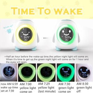 Luz Nocturna Inteligente para Dormitorio, Reproductor de Música con Sonidos Naturales, Reloj <span class=keywords><strong>Despertador</strong></span> para Niños, Entrenamiento para Dormir y Despertar - Product Image 4