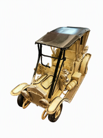 Regalos Creativos, Adornos de Metal Hechos a Mano, Modelo de Coche Retro de Hierro, Mini Escultura de Coche Clásico Coleccionable para Decoración del Hogar, Oficina o Bar