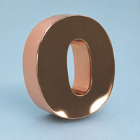 Conception personnalisée gratuite de logos en lettres 3D miroir, lettres en métal massif, logos 3D, logos d'entreprise pour mur de bureau