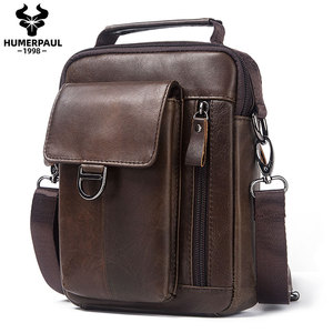 HUMERPAUL <span class=keywords><strong>Sac</strong></span> à Bandoulière <span class=keywords><strong>Homme</strong></span> en <span class=keywords><strong>Cuir</strong></span> de Vachette Première Couche, <span class=keywords><strong>Sac</strong></span> de Messager d'Affaires de Haute Qualité pour le <span class=keywords><strong>Travail</strong></span>, Sacs de Voyage Croisés - Product Image 1