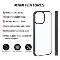 Coque de téléphone vierge 2D pour sublimation avec chargement sans fil par transfert thermique pour iPhone 16 15 14 13 12 Pro Max