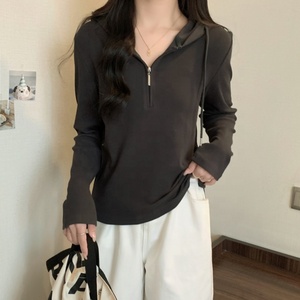 Felpa a maniche lunghe da <span class=keywords><strong>donna</strong></span> all'ingrosso felpa <span class=keywords><strong>con</strong></span> cappuccio da <span class=keywords><strong>donna</strong></span> autunno inverno <span class=keywords><strong>con</strong></span> cappuccio <span class=keywords><strong>felpe</strong></span> <span class=keywords><strong>con</strong></span> <span class=keywords><strong>cerniera</strong></span> in tinta unita da <span class=keywords><strong>donna</strong></span> - Product Image 5