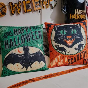 Juego de cojines con temática de Halloween vintage, cojines para decoración de vacaciones, decoración del hogar, precio de fábrica, proveedor de Fabricante - Product Image 5