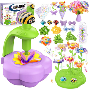 Kit <span class=keywords><strong>d</strong></span>'activités artistiques et créatives DIY pour enfants, jouets éducatifs préscolaires, jouets <span class=keywords><strong>de</strong></span> bouquets <span class=keywords><strong>de</strong></span> fleurs en tissu avec musique et lumière - Product Image 1