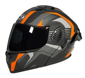 Nouvelle certification DOT Logo personnalisé <span class=keywords><strong>Casque</strong></span> modulaire Double visière Matériau ABS <span class=keywords><strong>Casque</strong></span> de moto à rabat - Product Image 4