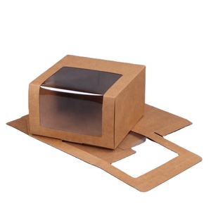 very long rectangular kraft packaging corrugated die cut mailing box with window